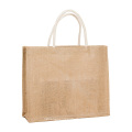 Hot Sale Custom Made Natural Jute Tote Shopping Bag with Custom Logo Printed for Shopping